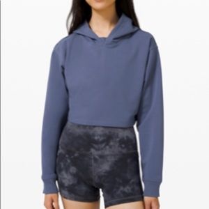 Cropped hoodie lululemon “All Yours” ink blue